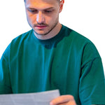 heavyweight tshirt grün laey logo brust