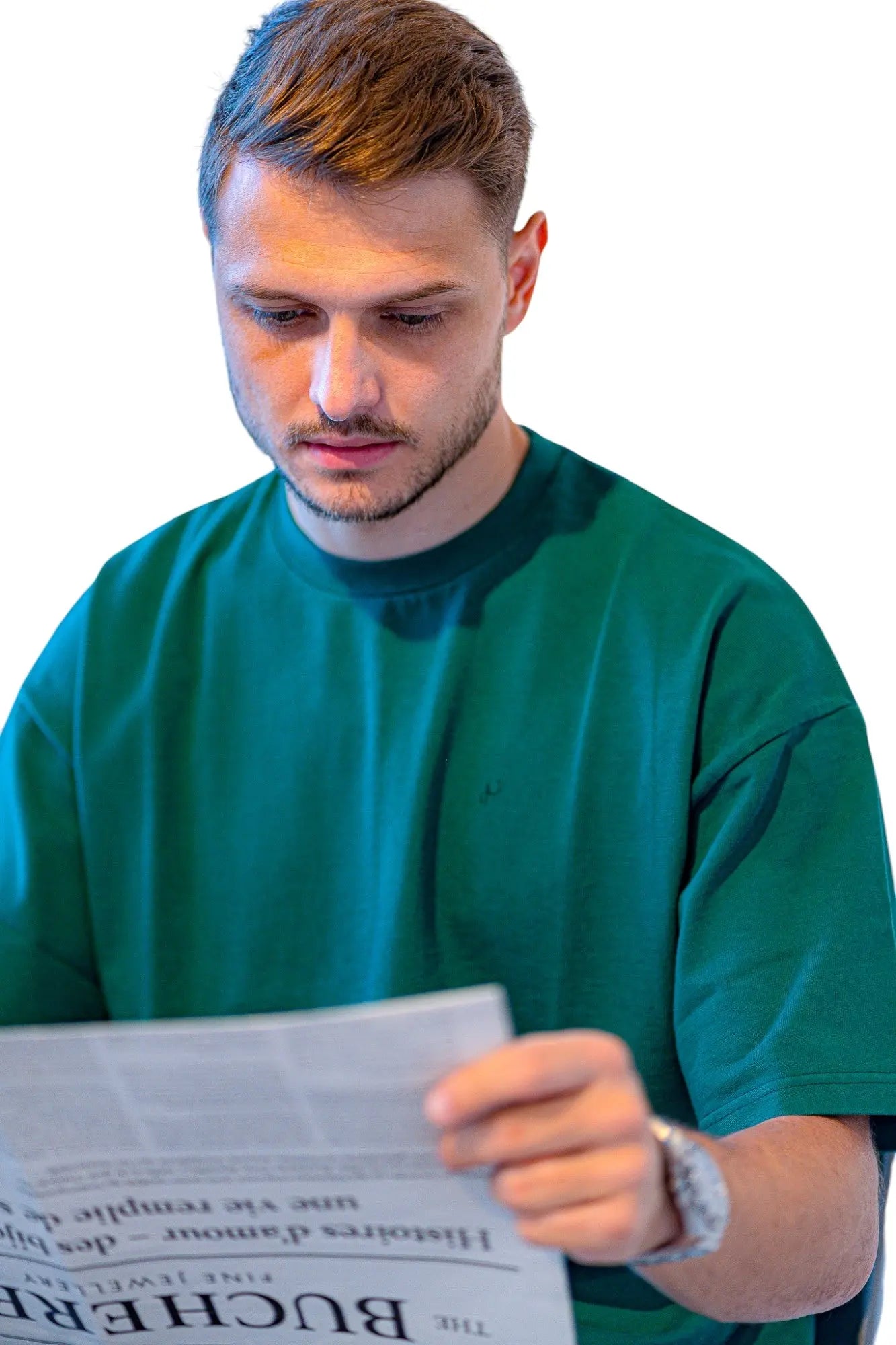 heavyweight tshirt grün laey logo brust