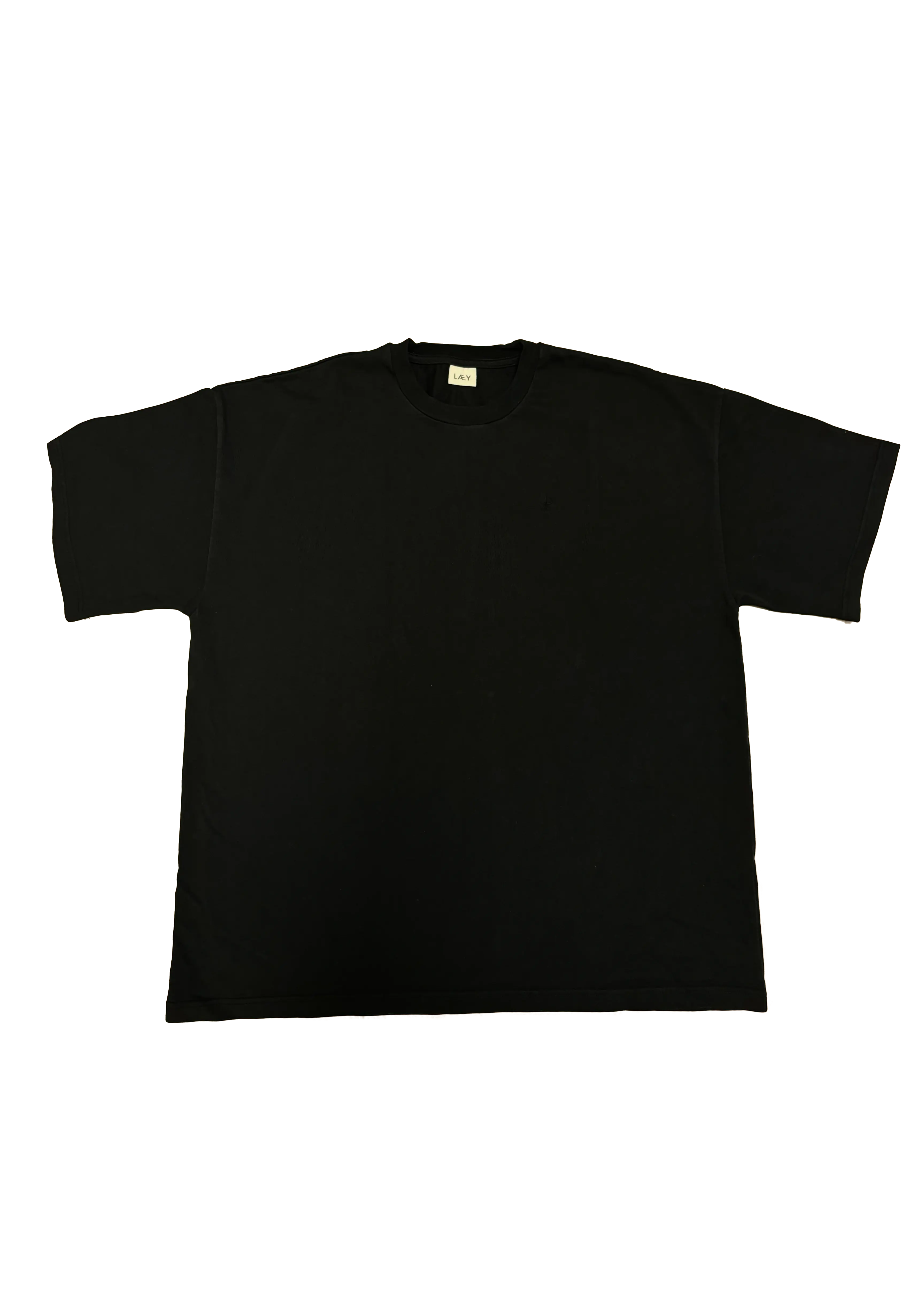 heavyweight tshirt schwarz laey front